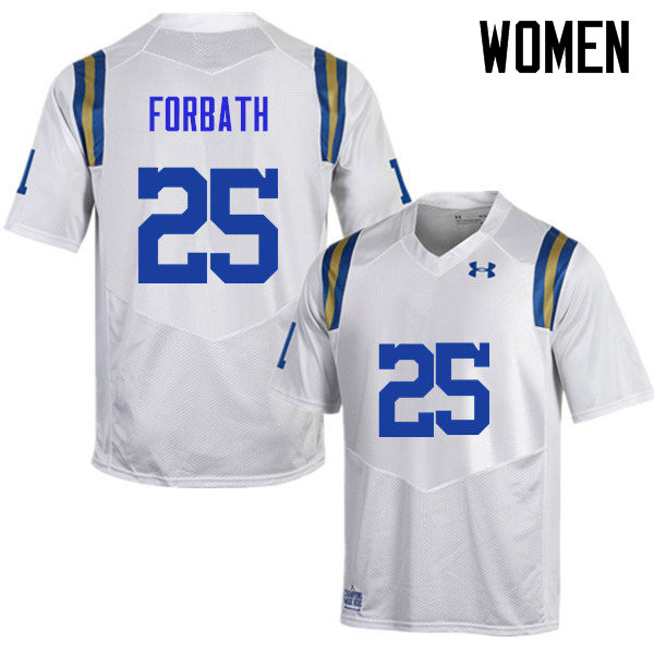 Women #25 Kai Forbath UCLA Bruins Under Armour College Football Jerseys Sale-White